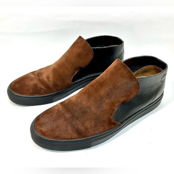 Buttero Brown and Black and Brown Suede and Leather Trainers size 44 - Picture 1 of 12